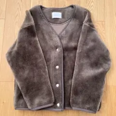限定値下げ中!!【BEAUTY&YOUTH】ボアVネックブルゾン ブラウン