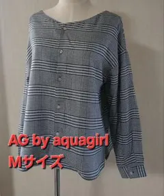 AG by aquagirl ブラウス　Mサイズ　モノトーンチェック値下げ❗