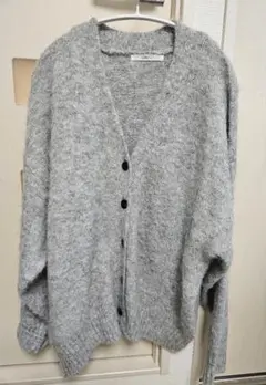 LUKU nari Vネック カーディガン グレー