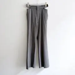 希少 H BEAUTY&YOUTH カットアウトパンツ グレー S スラックス