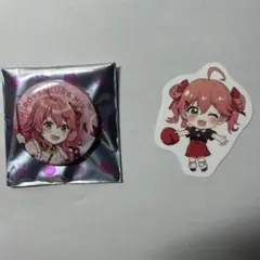 スシロー×さくらみこ　コラボ限定ピック、缶バッチ