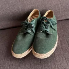 BEAUTY&YOUTH グリーン コーデュロイ スニーカー