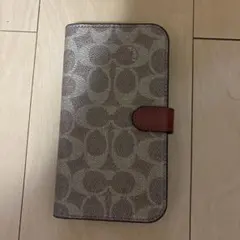 COACH 手帳型レザーケース ブラウン