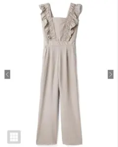 GRL ショルダーフリルバックシャーリングオールインワン