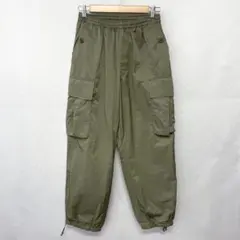 美品 24SS 完売品 ウィムガゼット バックサテンカーゴパンツ グリーン