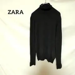♦︎ZARA ザラ　タートルネック ニット M ダークグレー　トップス