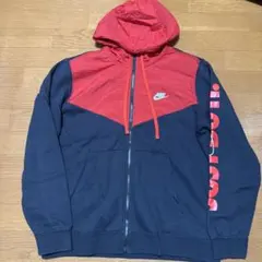 Nikeナイキ 赤/黒　ジップアップパーカー XL