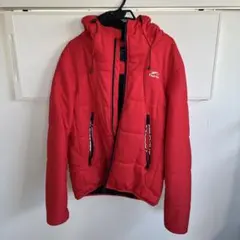 Find-Out フード付きダウンジャケット 3L レッド