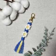 親子リンクにも＊マクラメフラワーチャーム