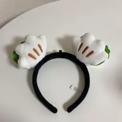 ディズニーカチューシャ ハンドバーガー 白