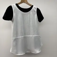 COMME ノースリーブ Tシャツ S ホワイト
