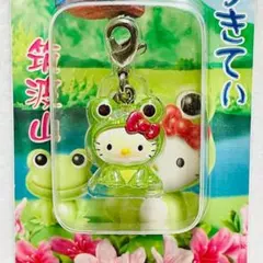 茨城限定　ハローキティ　カエル　筑波山バージョン　ねつけ　ストラップ ハローキティ ご当地キティ 温泉バージョン 筑波山 ストラップ 根付け