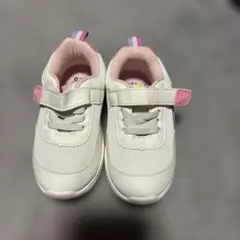 ホワイト ベルト付きスニーカー