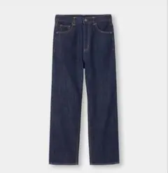 ジーユー　ハイウエストストレートジーンズ　NAVY ［325250］
