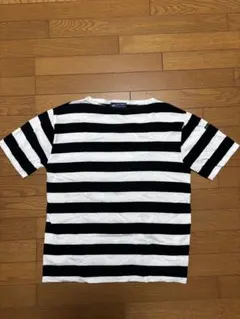 ストライプデザイン Tシャツ Lサイズ ブラック/ホワイト