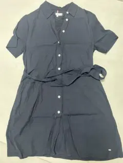 TOMMY HILFIGER ネイビー 半袖ワンピース 32