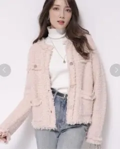 専用【極美品】apuweiser-riche ツイードニットジャケット2025