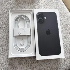 Apple iPhone 16 ブラック 充電ケーブル付き　空箱