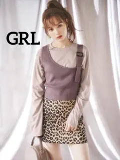 k0685 GRL アシンメトリーデザインベスト ラベンダーのサムネイル