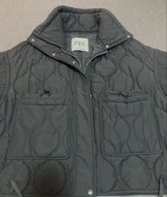 ZARA ブラック キルティングジャケット