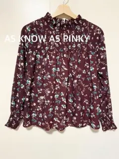 AS KNOW AS PINKY アズノウアズ　花柄　長袖ブラウス　長袖トップス