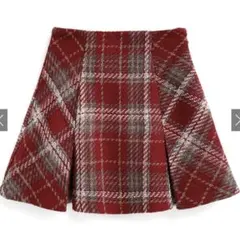 GRL インパン裏地付きツイードプリーツミニスカート[tu1428]