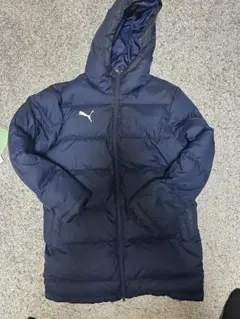 PUMA フード付きネイビー ダウンコート