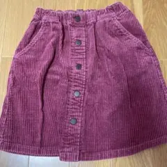 ユニクロ ガールズコーデュロイ スカート ピンク 140