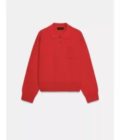 ZARA ZARAニットポロシャツ　赤ニット