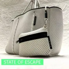 ポーチ付✨ STATE OF ESCAPE パンチング トートバッグ 大容量のサムネイル