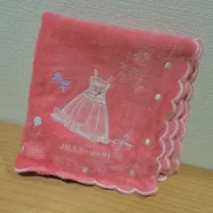 ジルスチュアート　ハンカチ　ドレス刺繍　ピンク