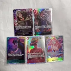 【美品】ONE PIECE トレーディングカード師弟の絆 スーパーレア5枚セット