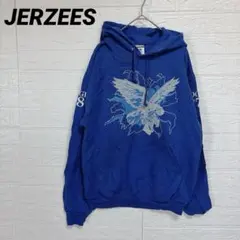 古着 JERZEES クリントン・シーホークス イーグルパーカー 刺繍 M