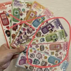平成はっぴーフォン　ステッカー 8枚セット