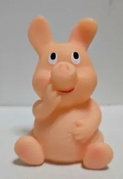 【平成レトロ】PIGEL ピジェル 天使のぶた ソフビ キーホルダー 豚