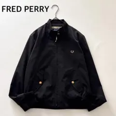 02278 フレッドペリー　バックプリーツブルゾン　ハリントンジャケット　黒