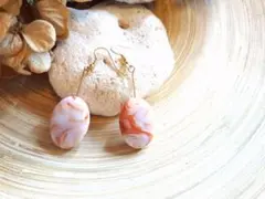 【ご購入前にコメントお願いします】レトロなべっこう飴風ピアス(オーバル)❤︎