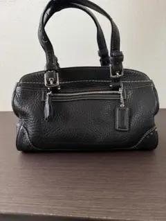 COACHブラックレザーハンドバッグ