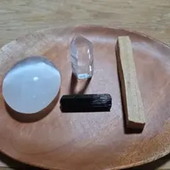 ショール　セレナイト　パロサント　水晶　クリスタル浄化セット