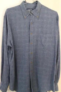90s Lands' End チェック柄 長袖シャツ L