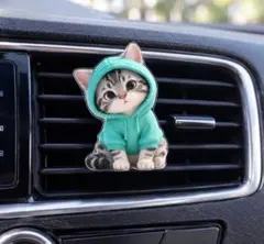 キジトラ 猫 車用フレグランスホルダー カーアクセサリー 猫 アクリル