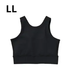 【日本製】新品未使用 胸を小さく見せるスポーツブラ 黒 LL