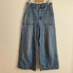 GU ストレートデニム M ブルー