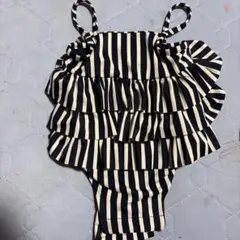 ストライプ柄フリル水着 95cmまで