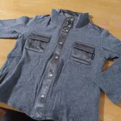 COMME CA ISM グレー長袖シャツ