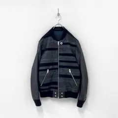 【美品】 DIESEL ディーゼル レザー パッチワーク ブルゾン ジャケット