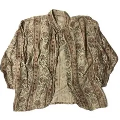 OLD ゴブラン柄 スタンドカラー 2B 変形ジャケット 一点物 ヴィンテージ