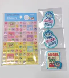 クレヨンしんちゃん　タイルシール　エンジェルブルー　刺繍ステッカー　4点セット☺︎