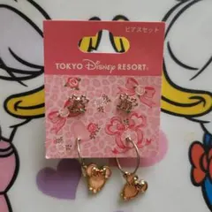 未使用　ディズニーリゾート　ディズニーランド　ミニーちゃん　ピアスセット