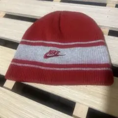NIKE ニット帽 赤 グレー キッズ